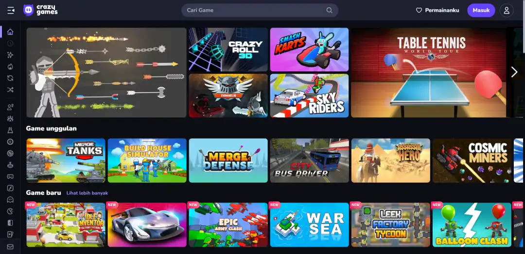 Game Online Gratis di Crazy Games Indonesia 