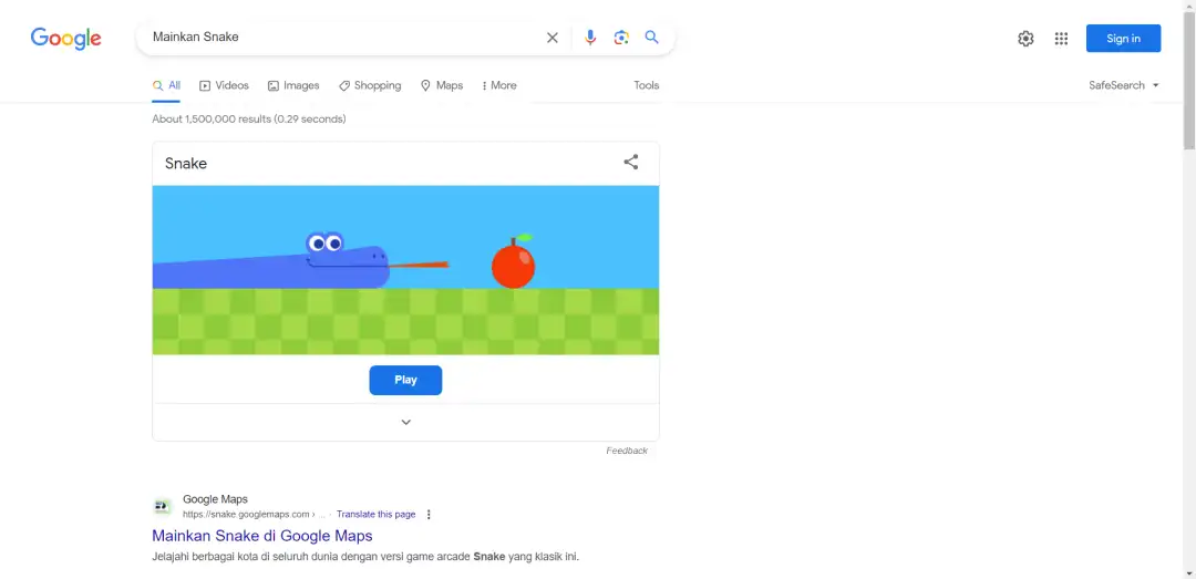 Google Snake Game